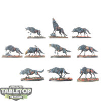 Soulblight Gravelords - 10x Dire Wolves - bemalt