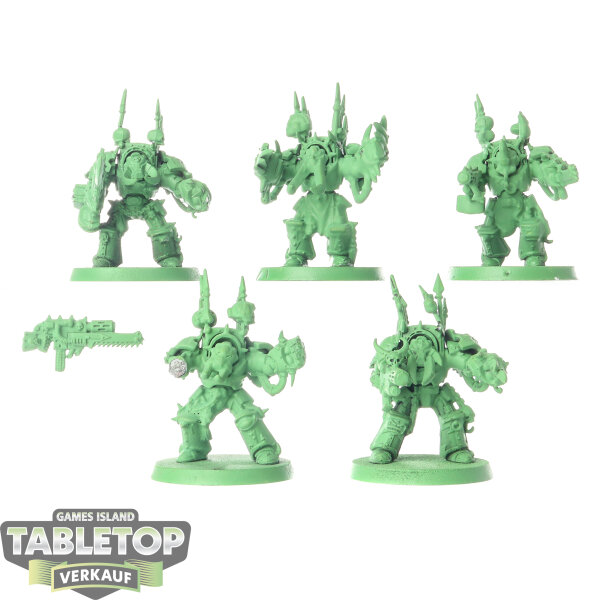 Chaos Space Marines - 5x Chaos Terminator Squad klassisch - grundiert
