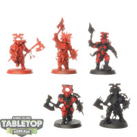 Blades of Khorne - 5x Blood Warriors - teilweise bemalt