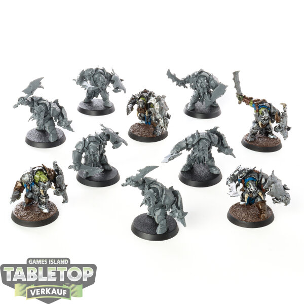 Orruk Warclans - 10x Ardboyz - teilweise bemalt
