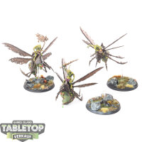 Maggotkin of Nurgle - 3x Plague Drones - bemalt