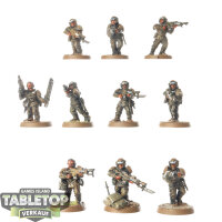 Astra Militarum - 10x Cadian Shock Troops klassisch - bemalt