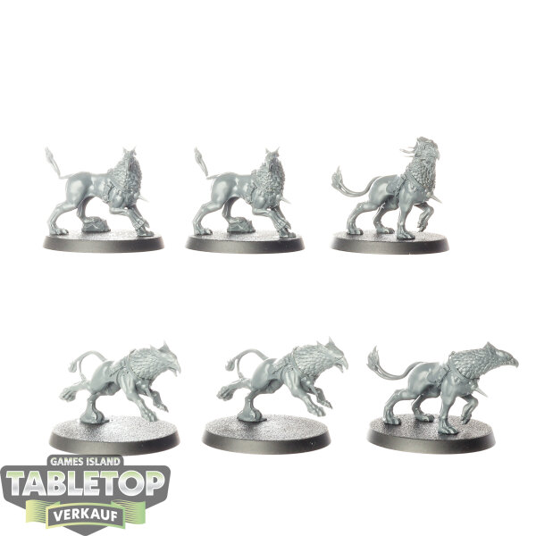 Stormcast Eternals - 6 Gryph-hounds - unbemalt