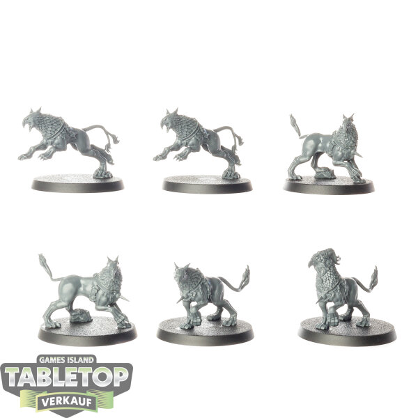 Stormcast Eternals - 6 Gryph-hounds - unbemalt