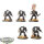 Black Templars - 5 Terminator Squad - bemalt
