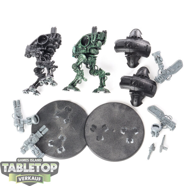 Imperial Knights - 2 x Armiger Warglaives - teilweise gebaut