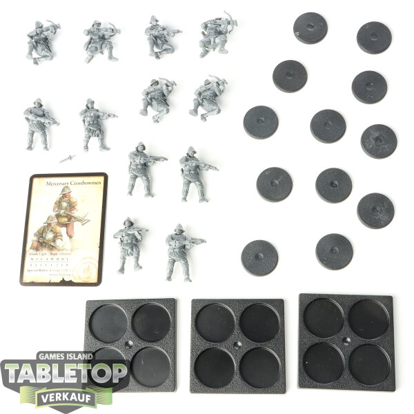 Conquest - 12x Mercenary Crossbowmen - unbemalt