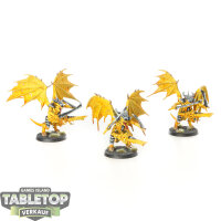 Tyraniden - 3x Tyranid Warriors - teilweise bemalt