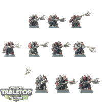 Chaos Dwarfs - 10 x Infernal Guard Fireglaives - bemalt