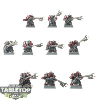 Chaos Dwarfs - 10 x Infernal Guard Fireglaives - bemalt
