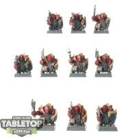Chaos Dwarfs - 10x Infernal Guard Ironsworn - bemalt