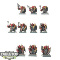 Chaos Dwarfs - 10x Infernal Guard Ironsworn - bemalt
