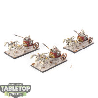 Tomb Kings of Khemri - 3 Skeleton Chariots - bemalt