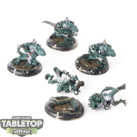 Lizardmen - 5 Kroxigor - teilweise bemalt