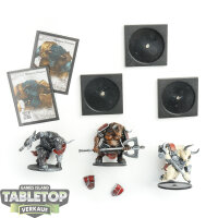 Conquest - 3x Minotaur Thyreans - teilweise bemalt