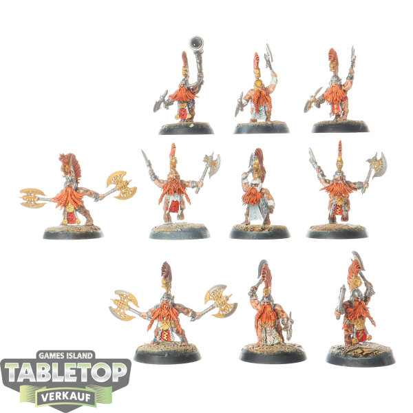 Fyreslayers - 10x Vulkite Berzerkers - teilweise bemalt