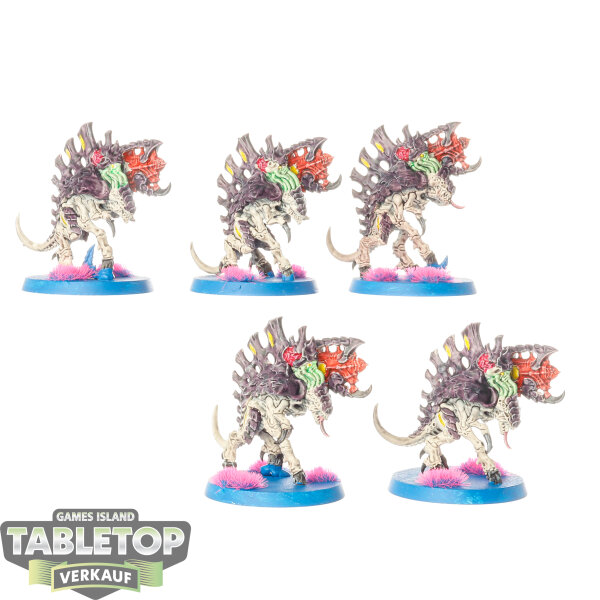 Tyraniden - 5x Barbgaunts - bemalt