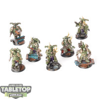 Death Guard - 7 Plague Marines - bemalt