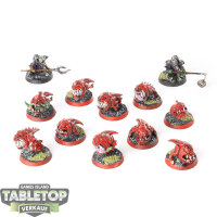 Gloomspite Gitz - 10 Squig Herd - teilweise bemalt
