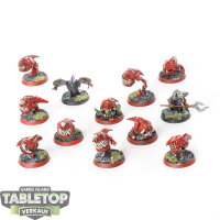 Gloomspite Gitz - 10 Squig Herd - teilweise bemalt