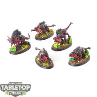 Blades of Khorne - 5x Flesh Hounds - bemalt