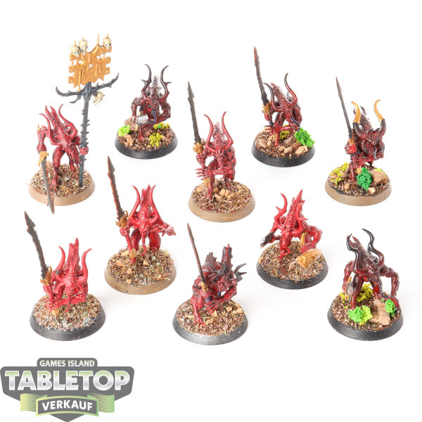 Blades of Khorne - 10x Bloodletters - teilweise bemalt