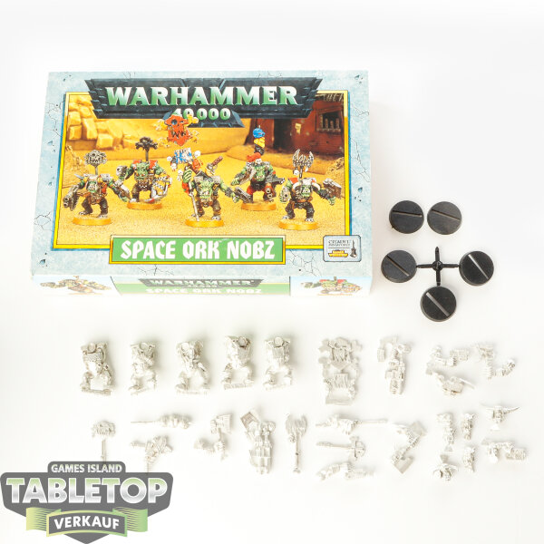 Orks - 5 Space Ork Nobz klassisch - im Gussrahmen