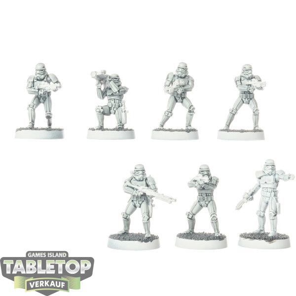 Imperium - 7 Stormtroopers  - teilweise bemalt