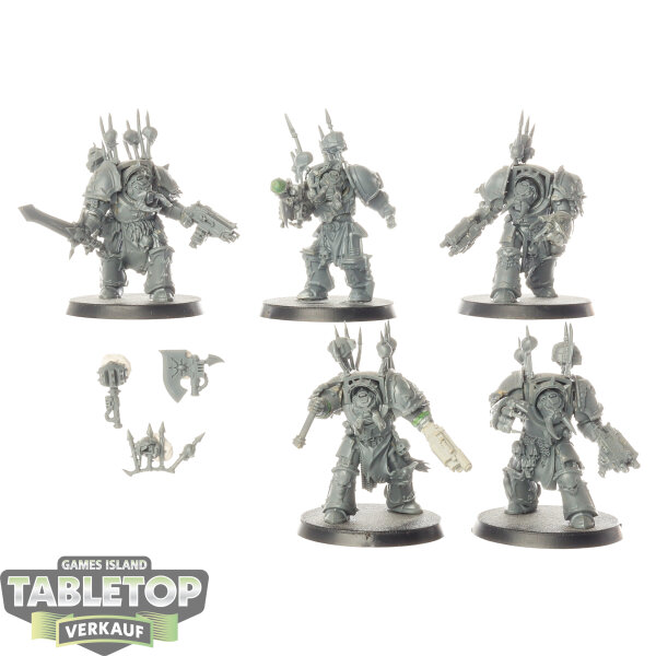 Chaos Space Marines - 5x Chaos Terminator Squad - unbemalt