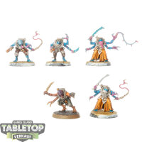 Genestealer Cults - 5x Hybrid Metamorphs - teilweise bemalt