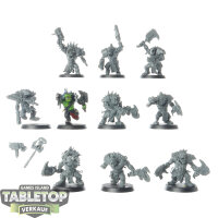 Orks - 10x Ork Beast Snagga Boyz - teilweise bemalt