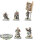 Astra Militarum - 5x Cadian Command Squad klassisch - bemalt