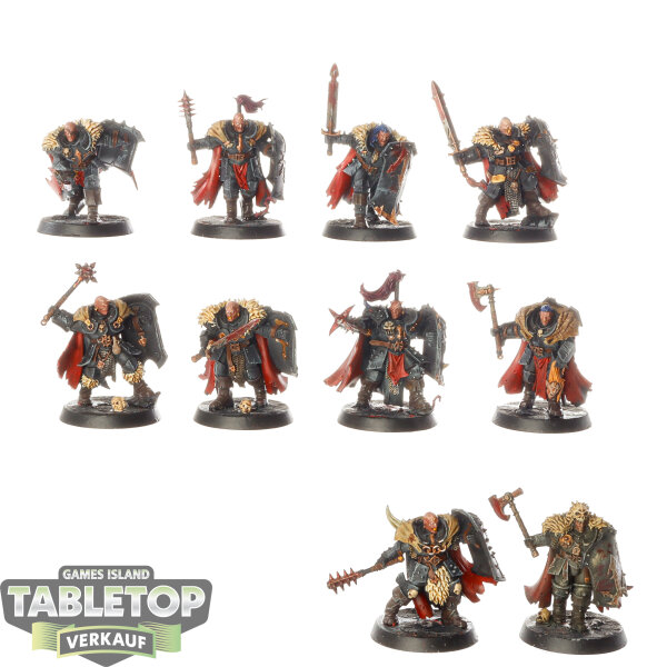 Slaves to Darkness - 10 Chaos Warriors - bemalt