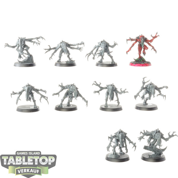 Tyraniden - 10 Genestealers - teilweise bemalt