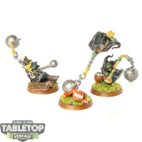 Gloomspite Gitz - 3 Grot Fanatics - bemalt