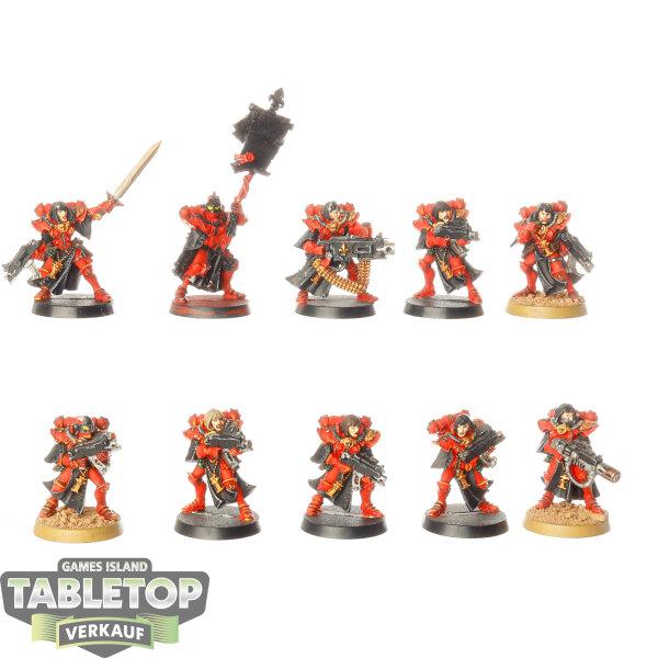 Adepta Sororitas - 10 Battle Sisters Squad klassisch - teilweise bemalt