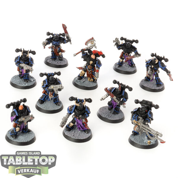 Chaos Space Marines - 10x Legionaries  - teilweise bemalt