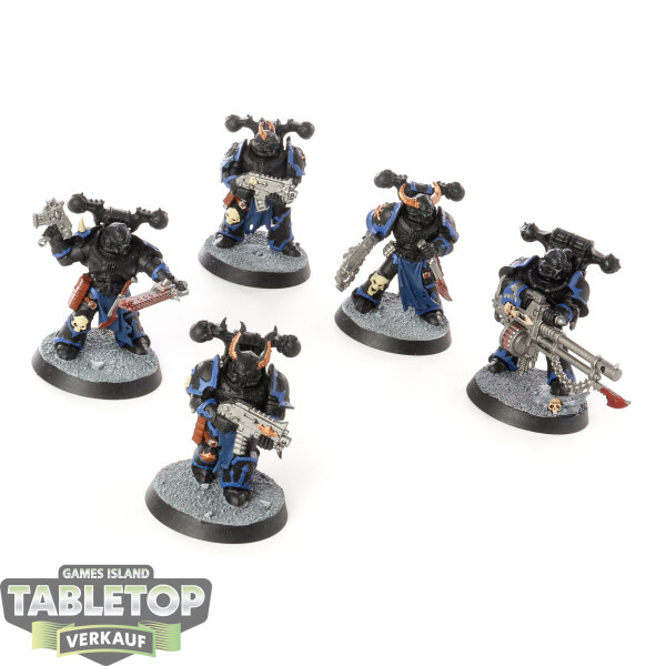 Chaos Space Marines - 5x Legionaries  - teilweise bemalt