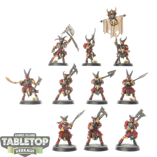Beasts of Chaos - 10x Bestigors - bemalt