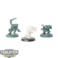 Skaven - 3x Gutter Runners - teilweise bemalt