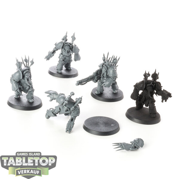 Chaos Space Marines - 5x Chaos Terminator Squad - teilweise bemalt