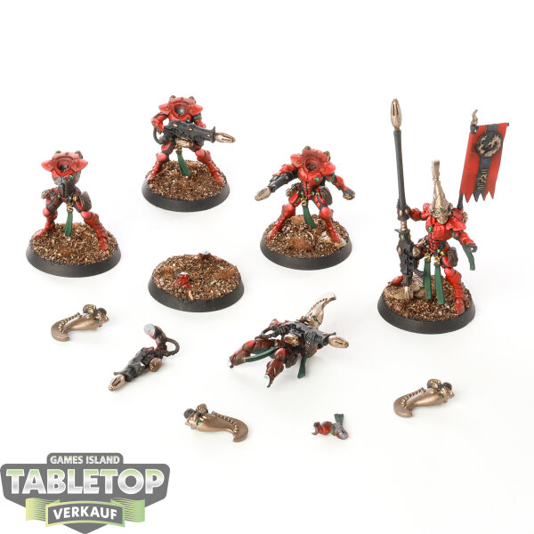 Aeldari - 5x Fire Dragons - bemalt