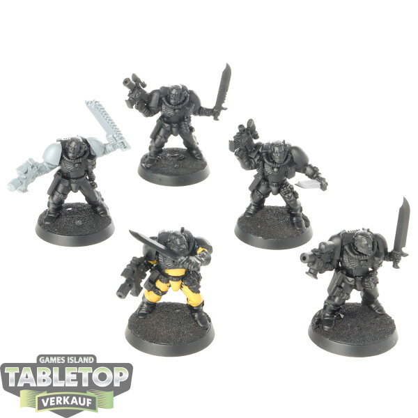 Space Marines - 5 Scouts klassisch - teilweise bemalt