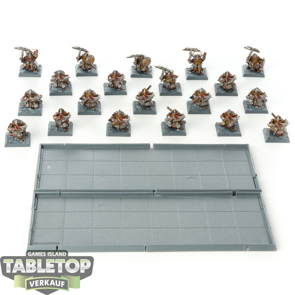 Dwarfen Mountain Holds - 20 Dwarf Quarrelers - bemalt
