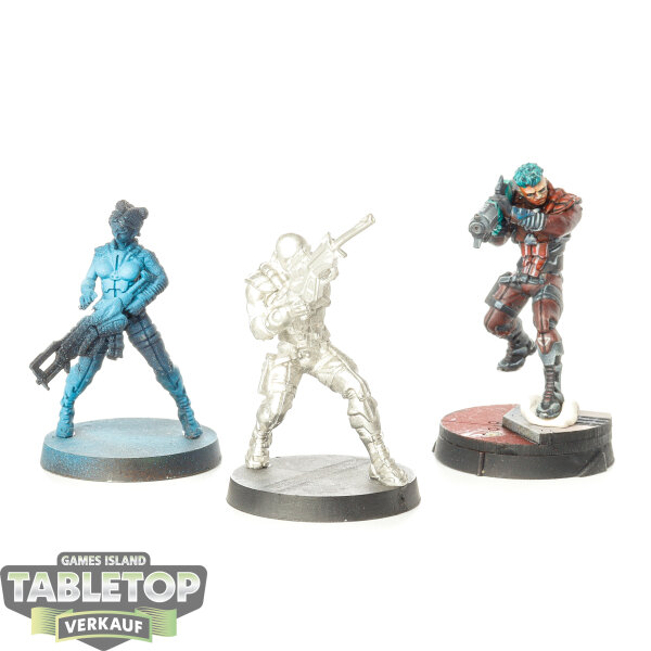 Infinity - 3 x NOMADS: Corregidor Alguaciles - teilweise bemalt