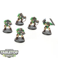 Salamanders - 5 Scout Squad classic - bemalt