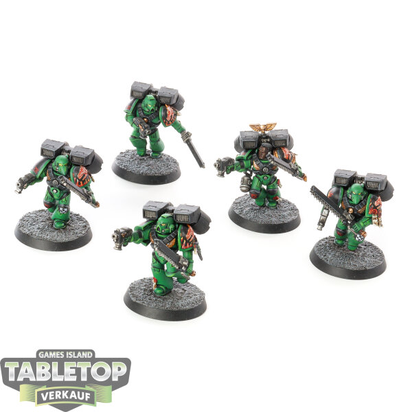 Salamanders - 5 Vanguard Veteran Squad - bemalt