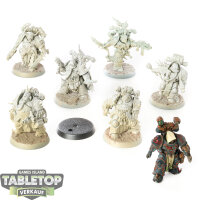 Death Guard - 7 Plague Marines - teilweise bemalt
