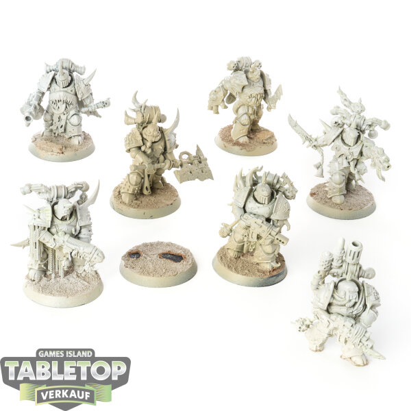 Death Guard - 7 Plague Marines - grundiert
