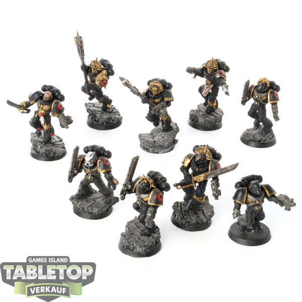 Blood Angels - 10 Space Marine Assault Squad classic - teilweise bemalt